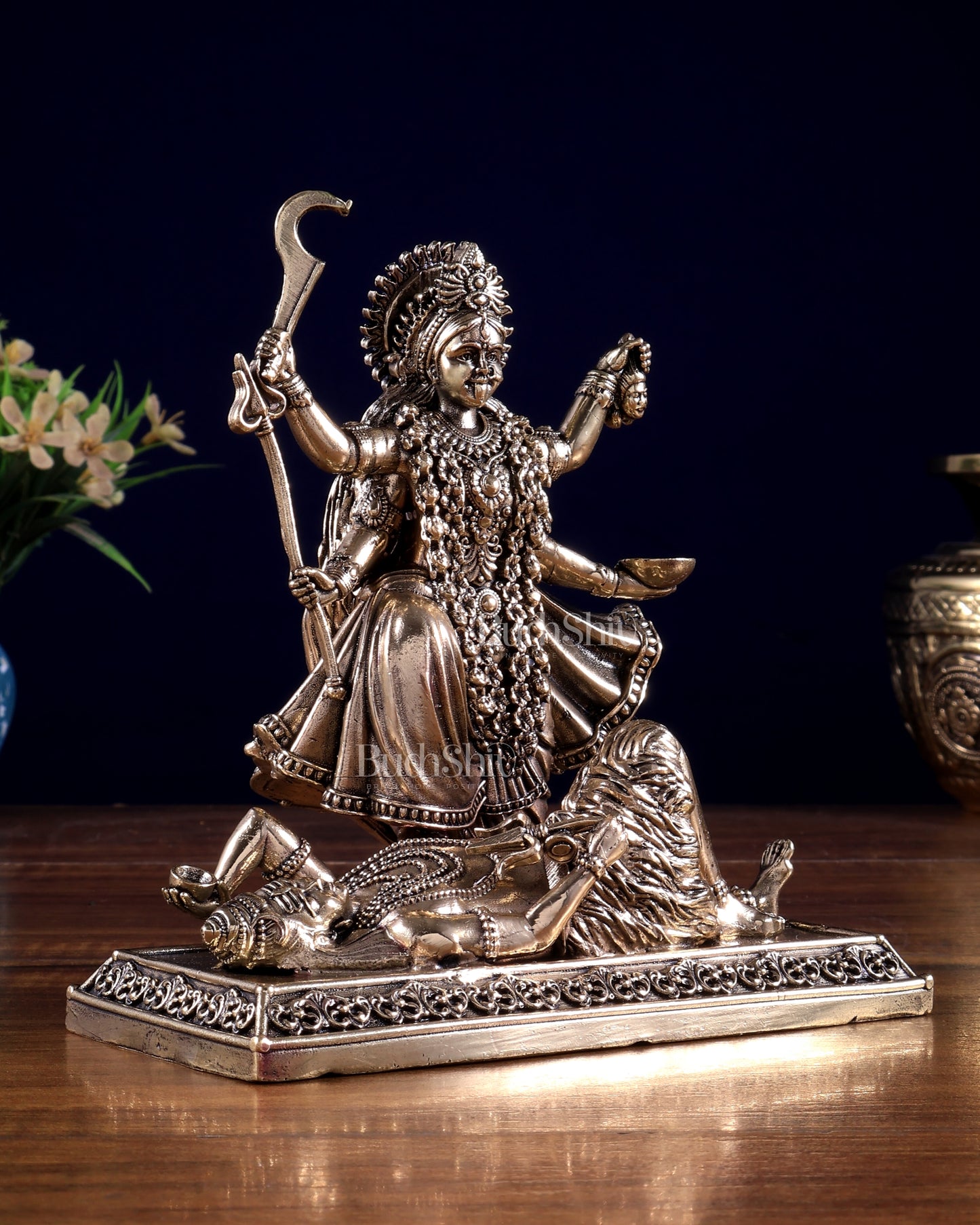 Brass Superfine Goddess Kali Statue | Divine Energy & Protection 5 inch