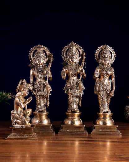 Pure Brass Ram Darbar Idol Set | Bleeding Brass Finish 13.5 inch