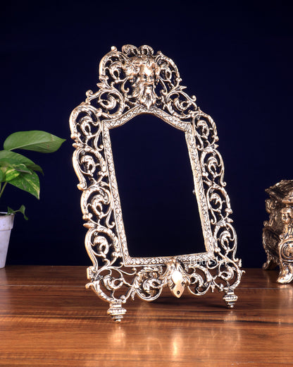 Vintage Brass Greek Design Photo Frame – Wall Hanging & Tabletop