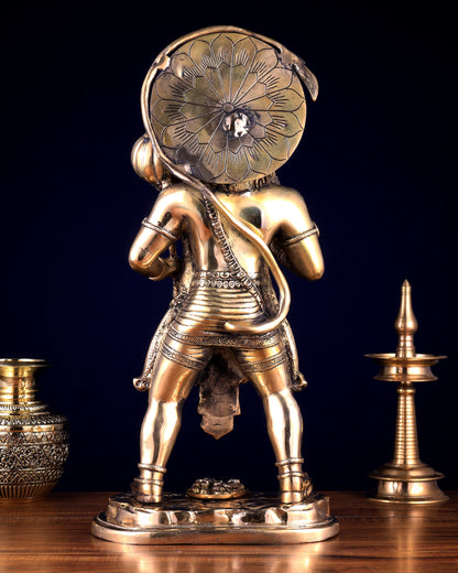 Pure Brass Standing Hanuman Statue 22 inch