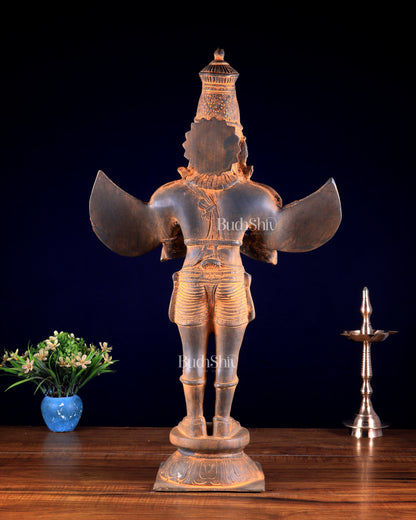 Brass Standing Garuda Dev Statue - 22 Inch