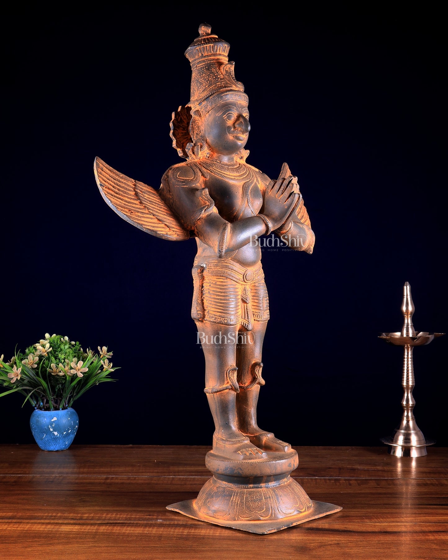 Brass Standing Garuda Dev Statue - 22 Inch