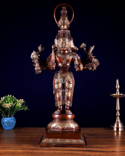 Brass Lord Panchmukhi Hanuman Statue - 22 Inch