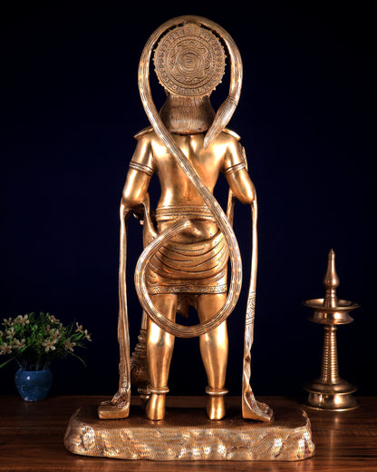 Pure Brass Standing Hanuman Large Statue 25.5 inch