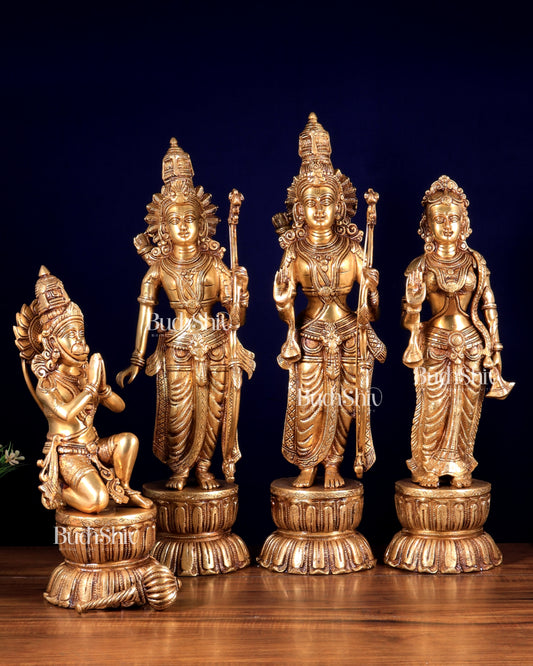 Large Brass Ram Darbar Set Superfine idols 24"