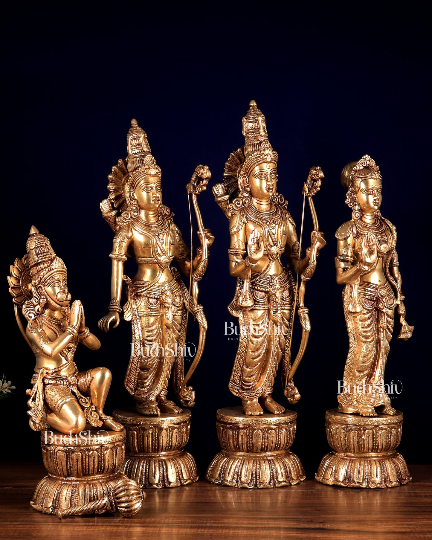 Large Brass Ram Darbar Set Superfine idols 24"