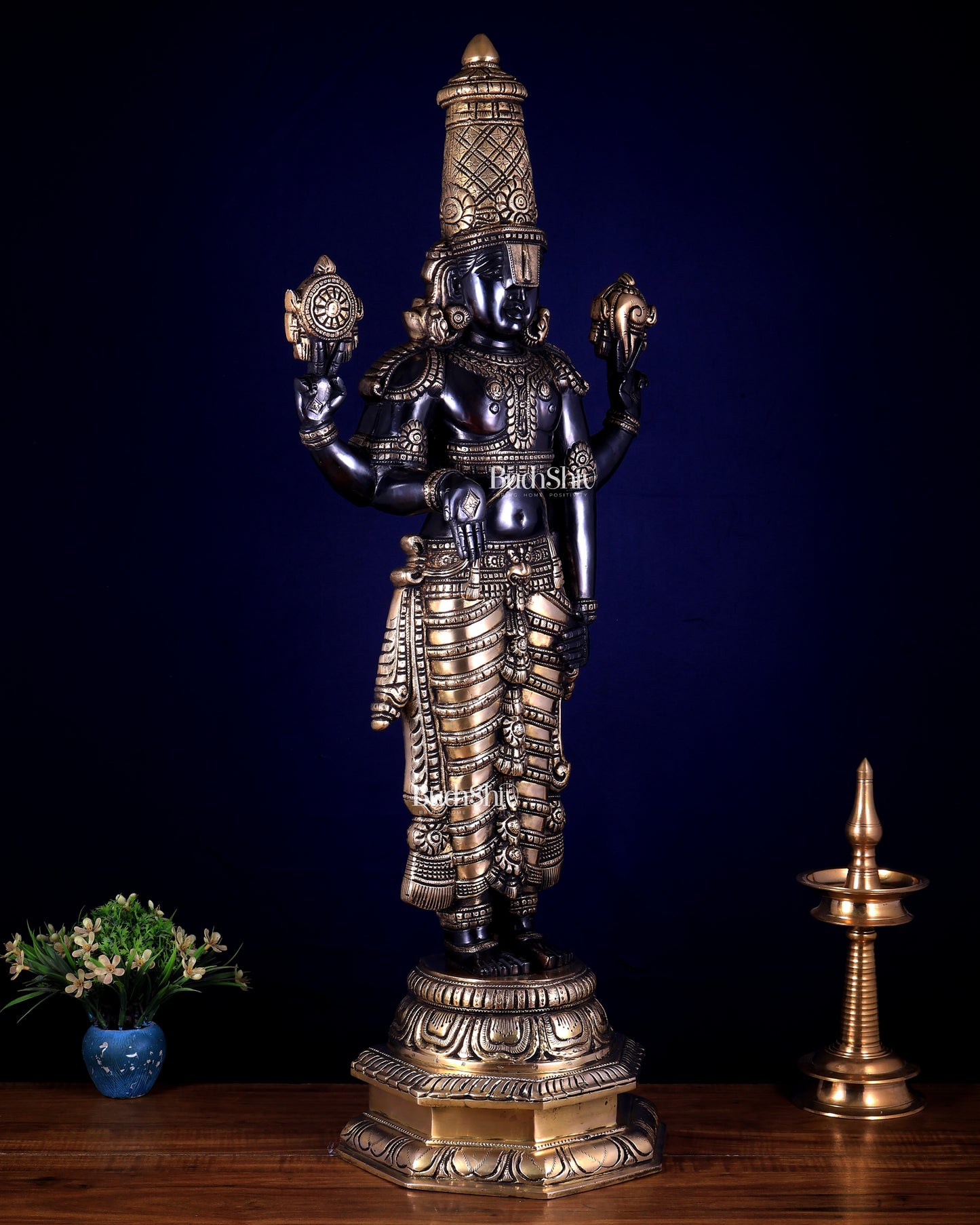 Pure Brass Tirupati Balaji statue | Lord Venkateshwara's Divine Form | 33 inch