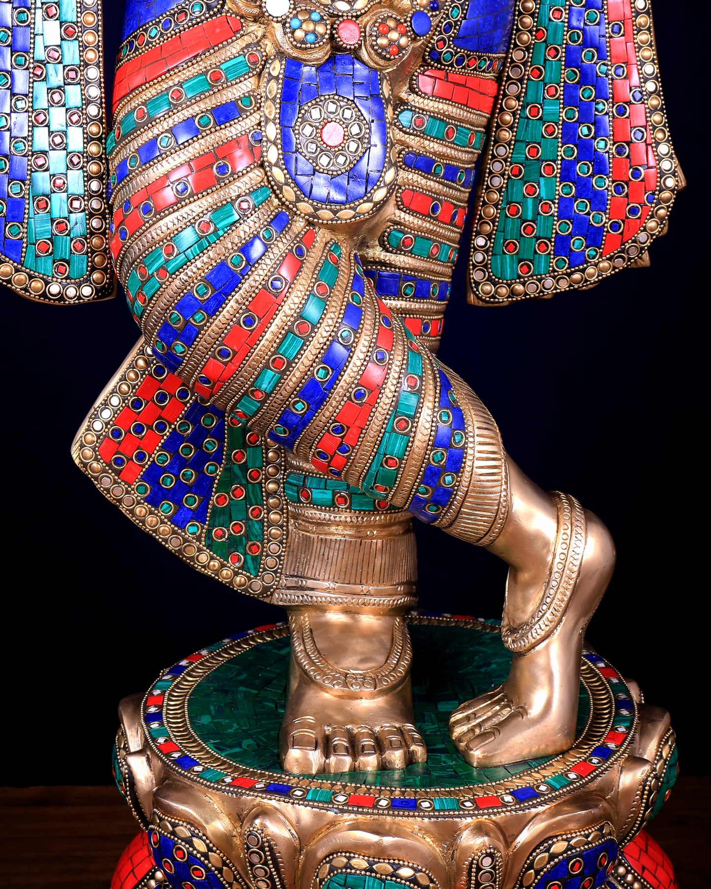 Brass Superfine Large Lord Krishna Statue – 36” | 41 kg | Only at BudhShiv