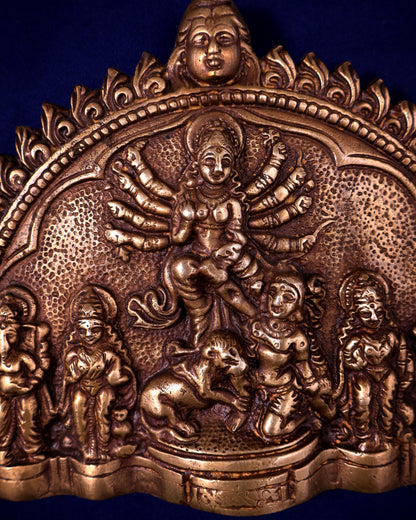 Mahisasur Mardini durga brass wall hanging