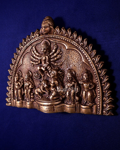 Mahisasur Mardini durga brass wall hanging