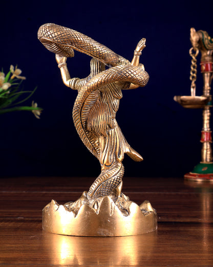 Brass Dancing Shiva idol - Excellent Statue 6" matte gold