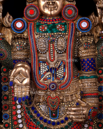Pure Brass Tirupati Balaji statue | Lord Venkateshwara's Divine Form | 48 inch