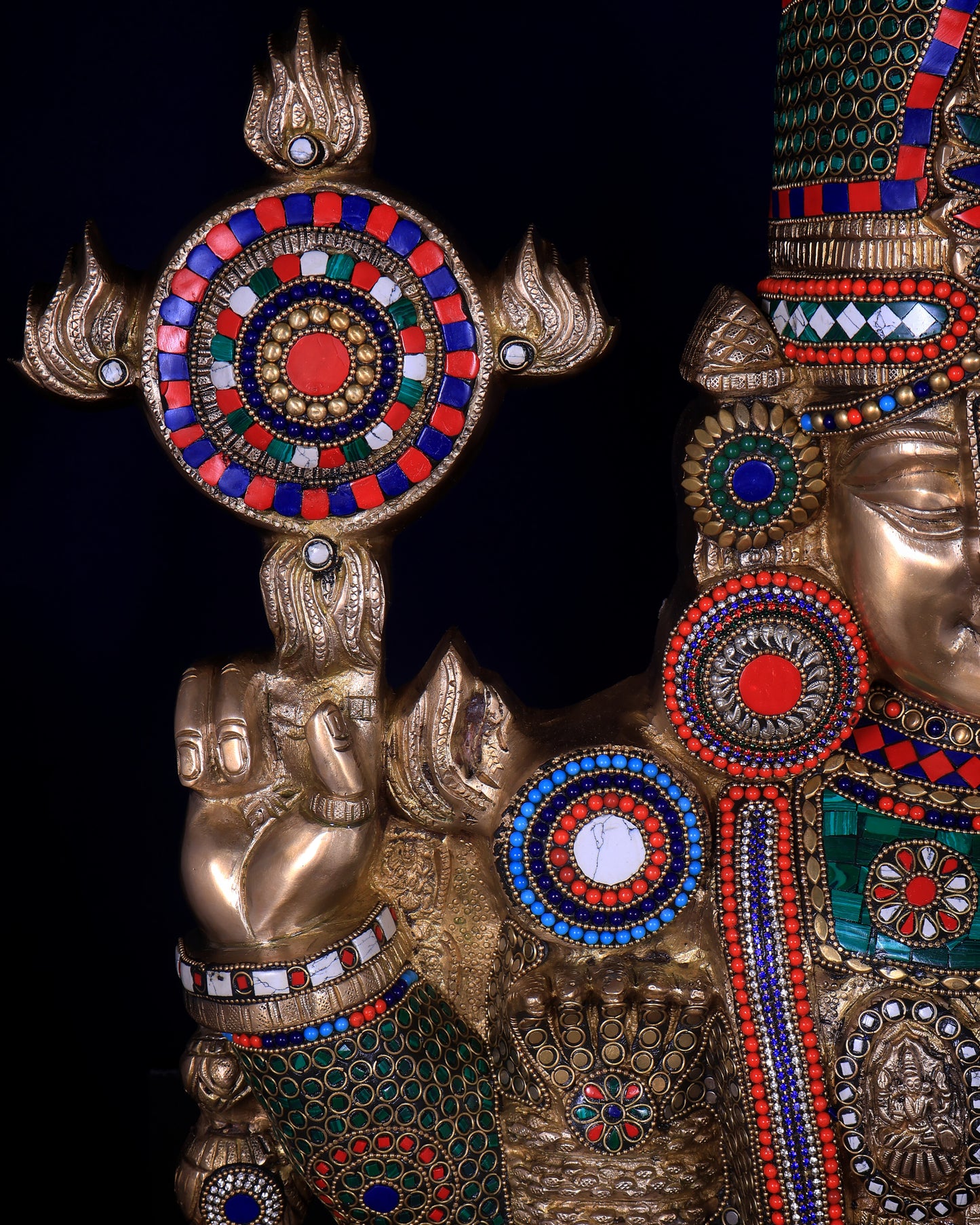 Pure Brass Tirupati Balaji statue | Lord Venkateshwara's Divine Form | 48 inch