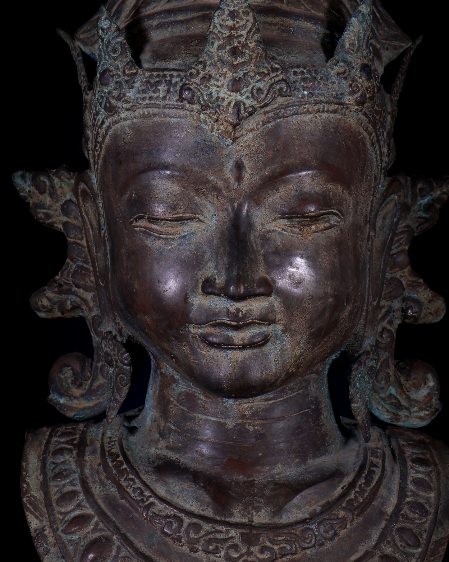 Large Bronze Shiva Face Head statue – Lost Wax Method 32"