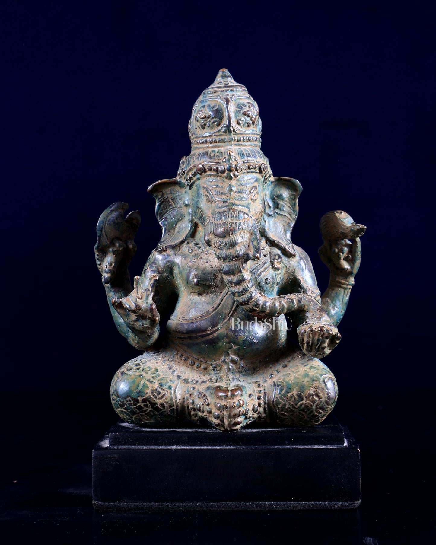 Bronze Ganesha Statue 6.5"