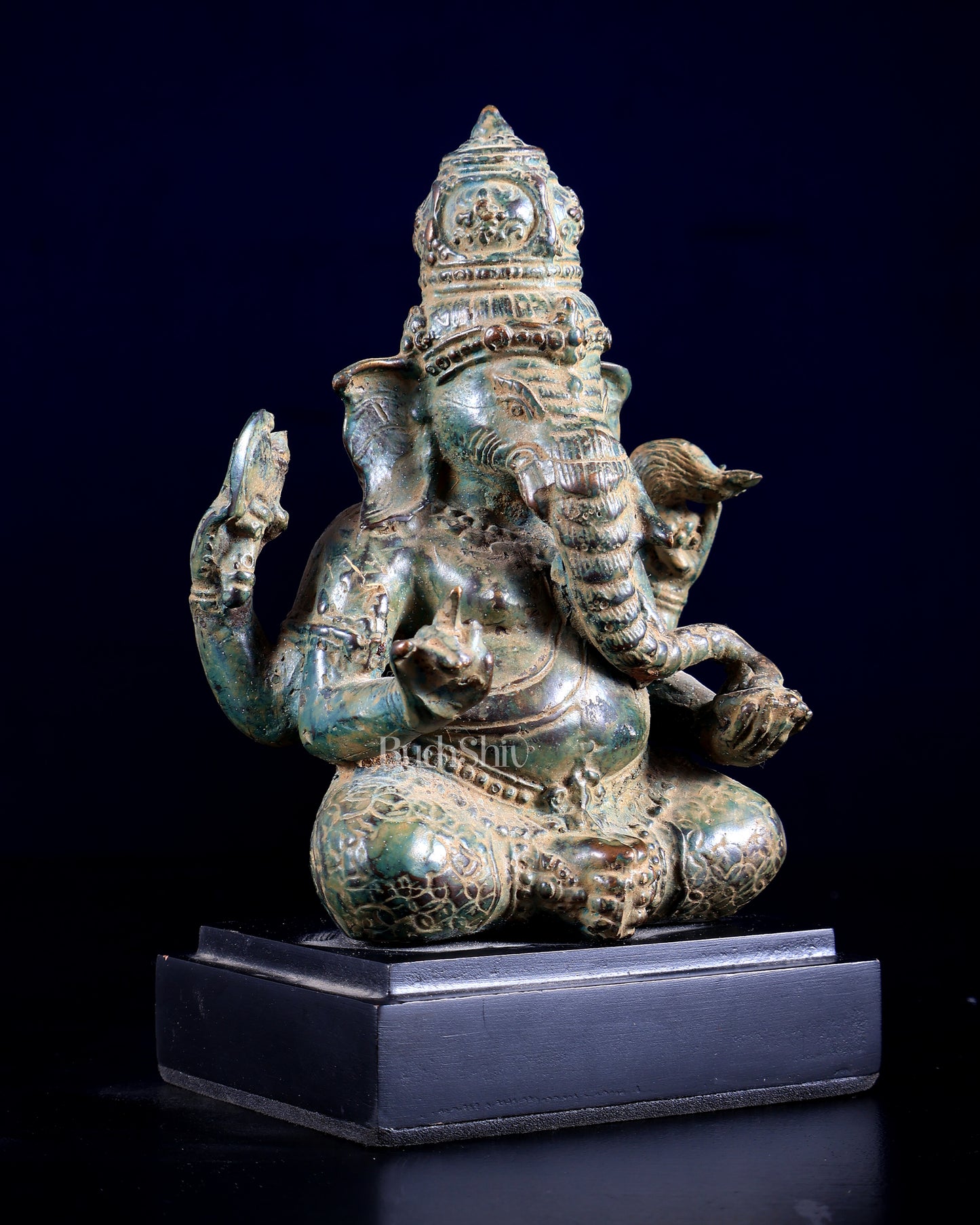 Bronze Ganesha Statue 6.5"