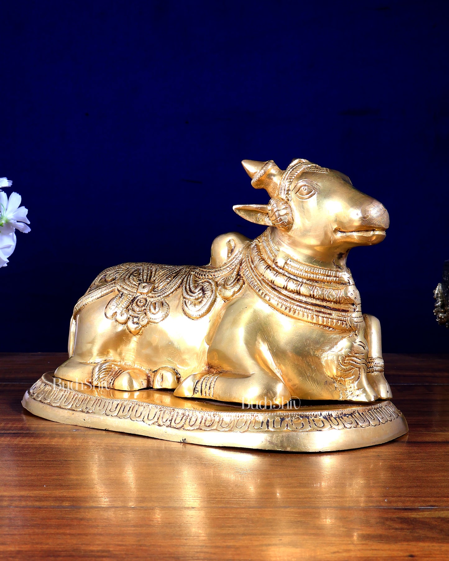 Brass Superfine Nandi Statue | 7.5" (19.05 cm) Height, 5 kg