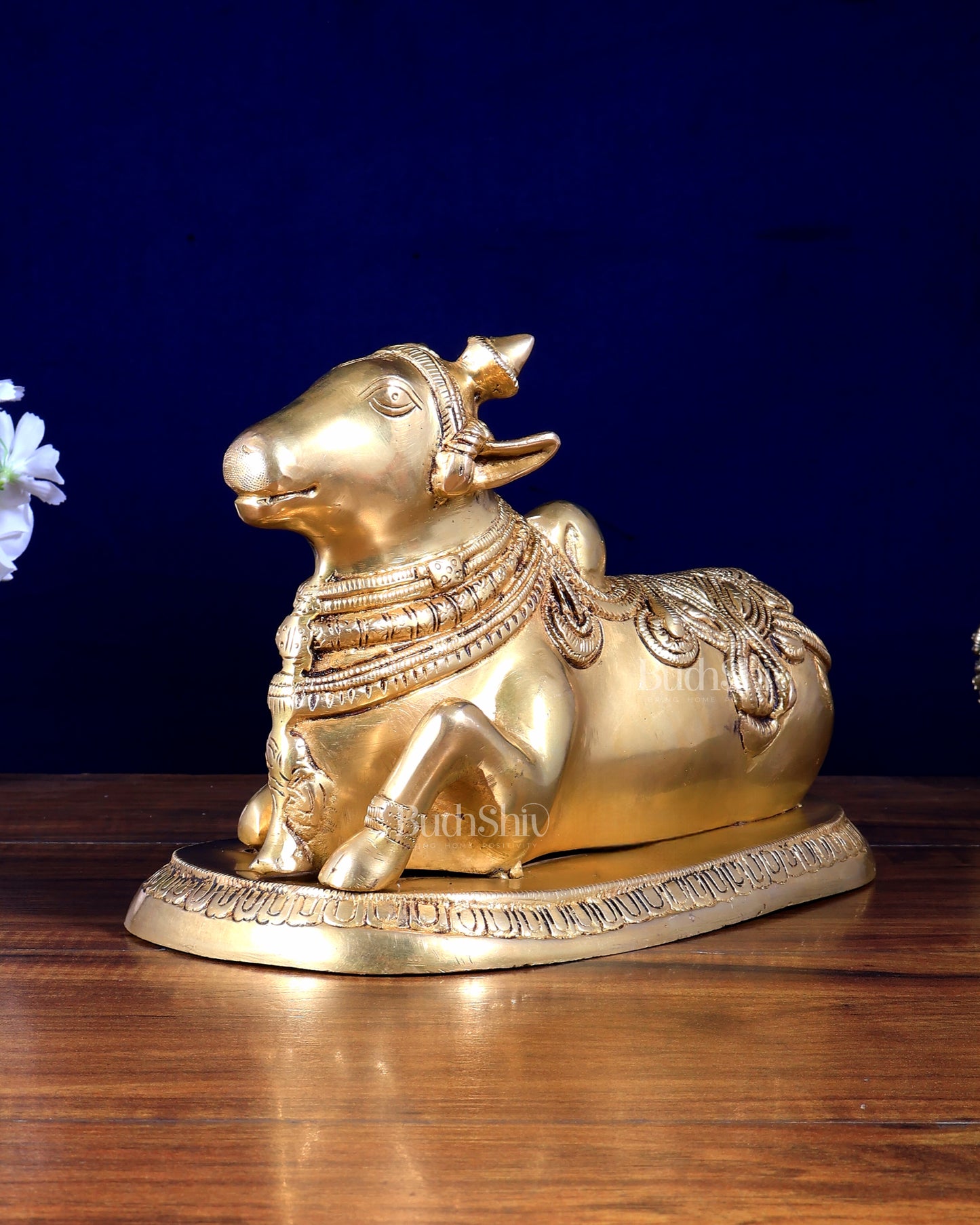 Brass Superfine Nandi Statue | 7.5" (19.05 cm) Height, 5 kg