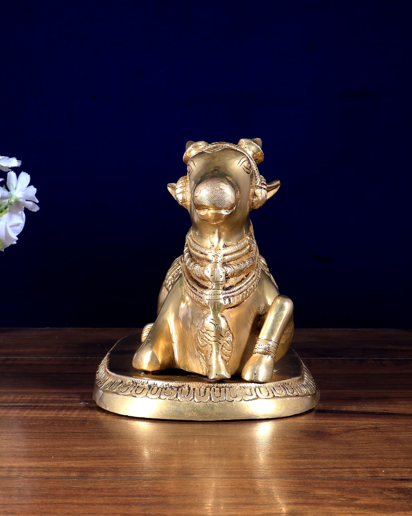 Brass Superfine Nandi Statue | 7.5" (19.05 cm) Height, 5 kg