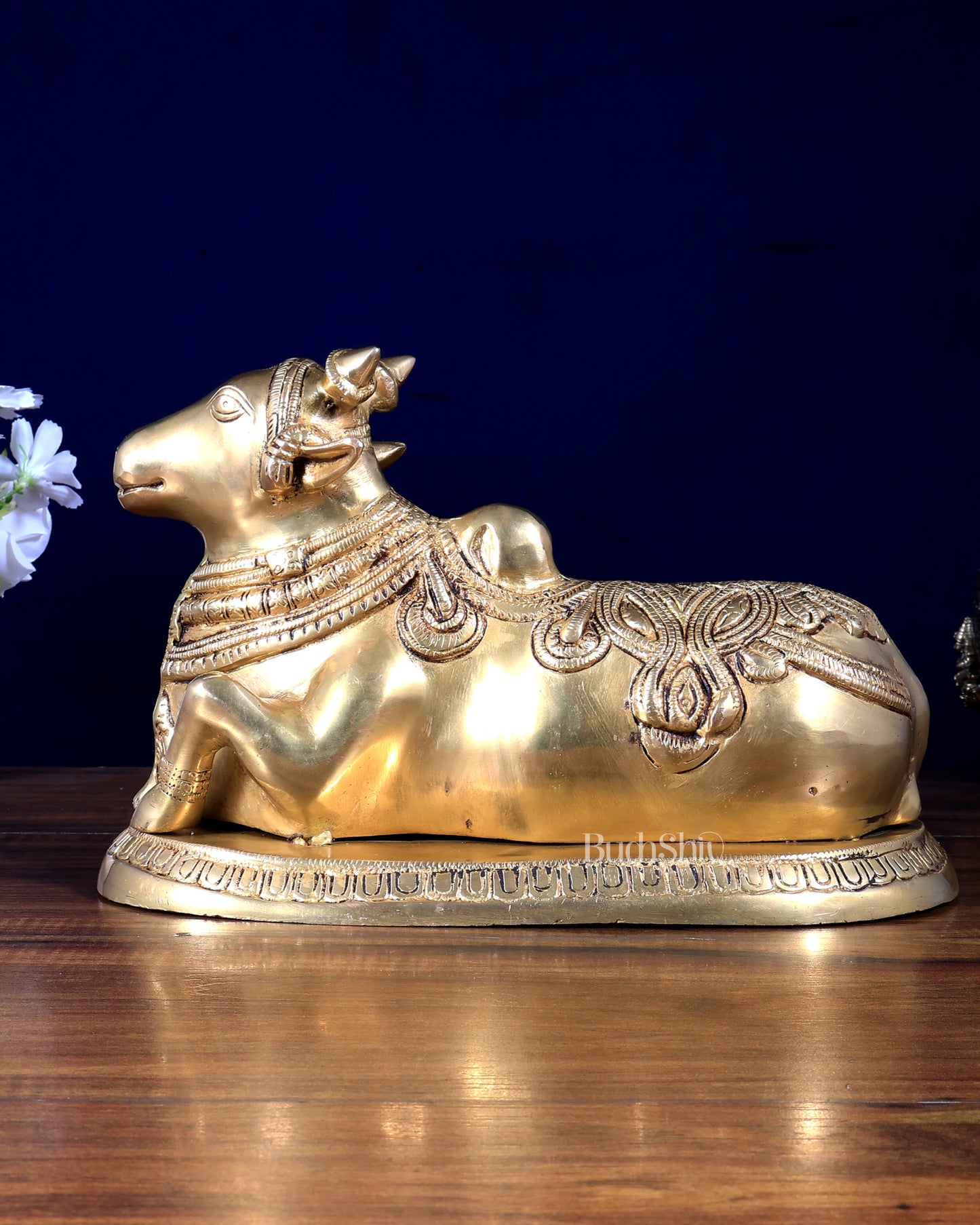 Brass Superfine Nandi Statue | 7.5" (19.05 cm) Height, 5 kg