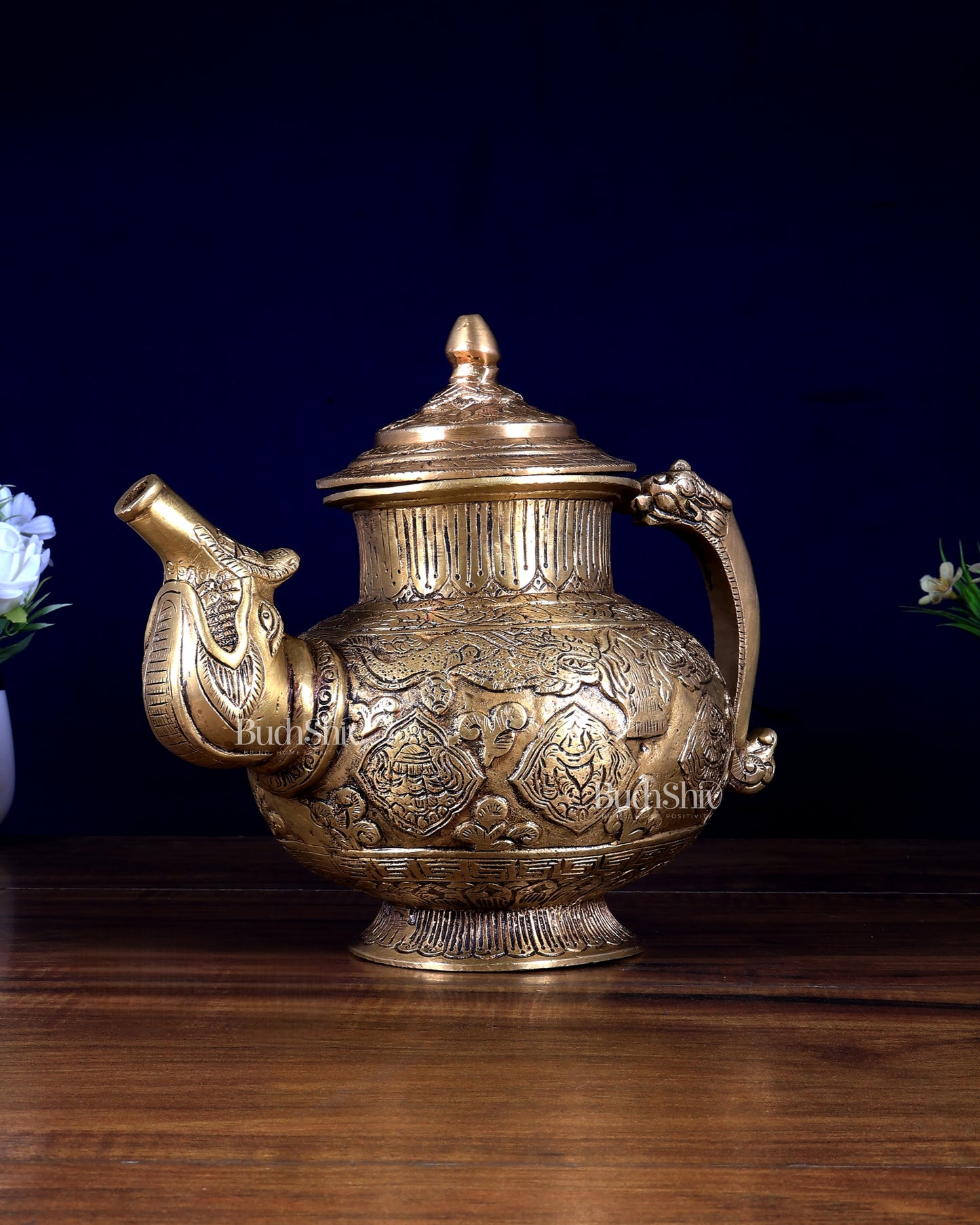 Brass Antique Surai Showpiece | Heavy Jug Design, 4 kg