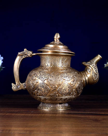 Brass Antique Surai Showpiece | Heavy Jug Design, 4 kg