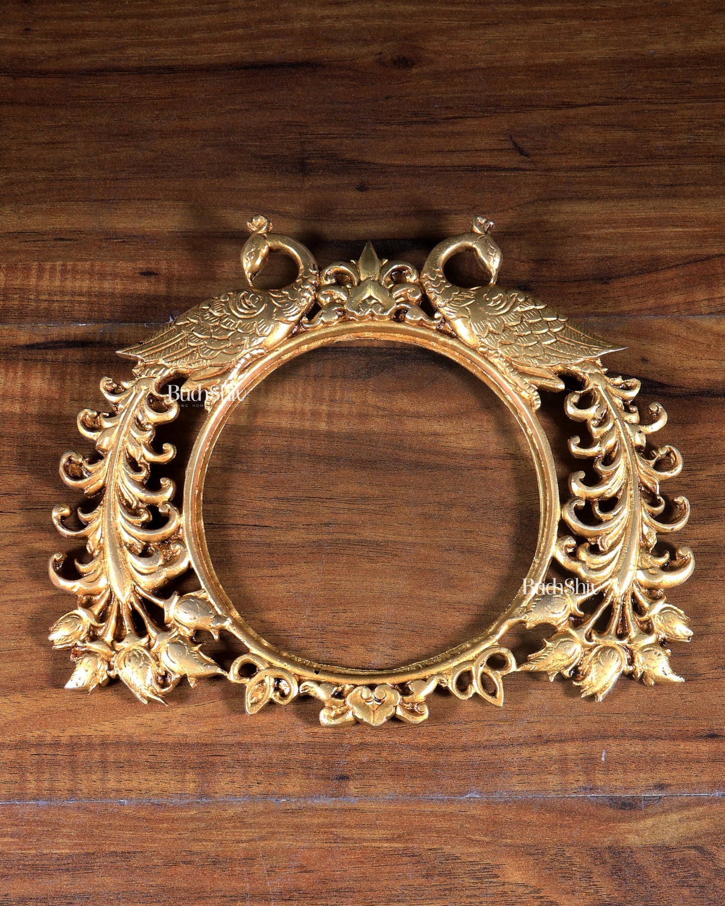 Brass Peacock Design Wall Hanging Frame / Prabhavali