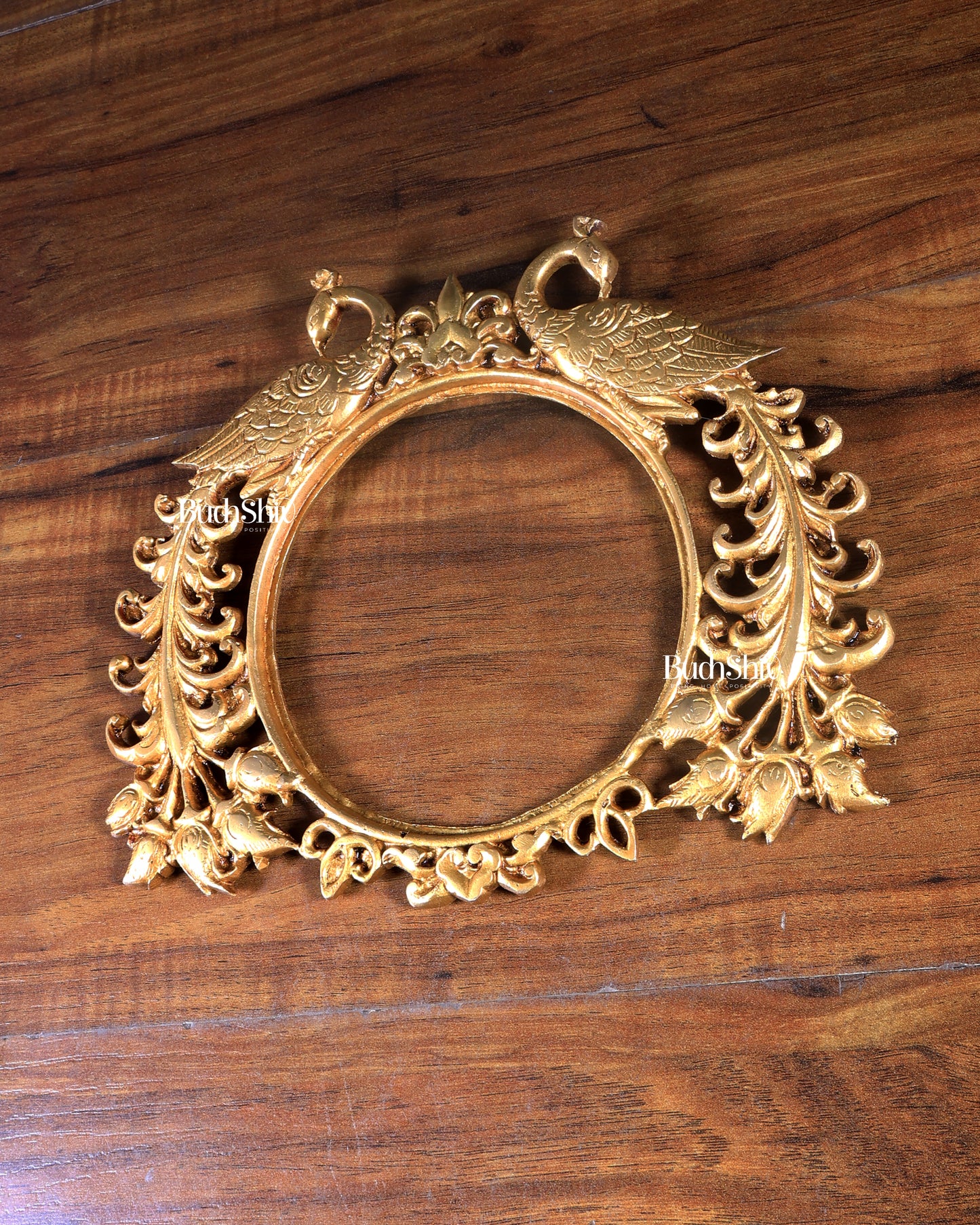 Brass Peacock Design Wall Hanging Frame / Prabhavali