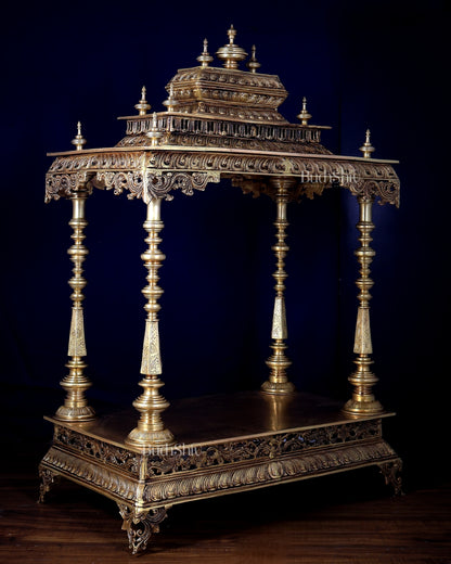 Pure Brass Temple – Large Size for Home Mandir 38 inch