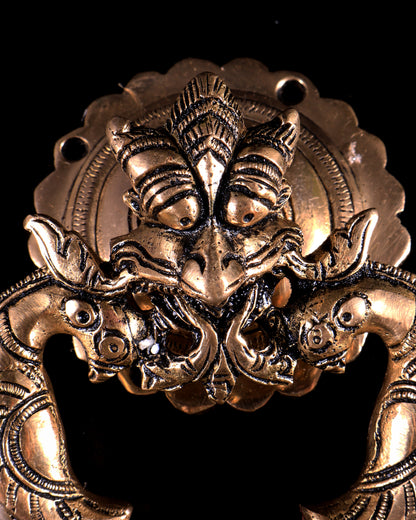 Brass Yali Design Door Knocker (Traditional Temple Style)