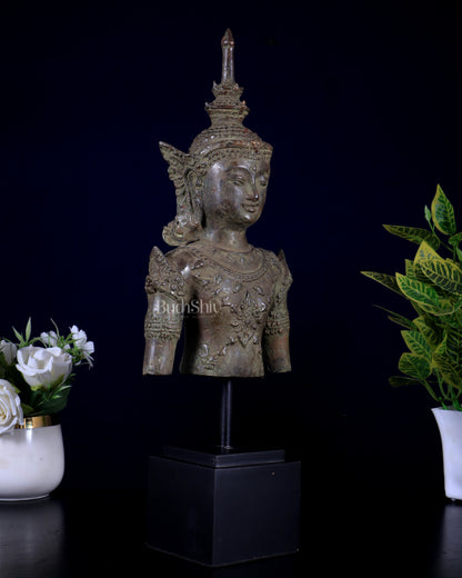 Vintage Thai Buddha With Crown – Museum Replica Showpiece