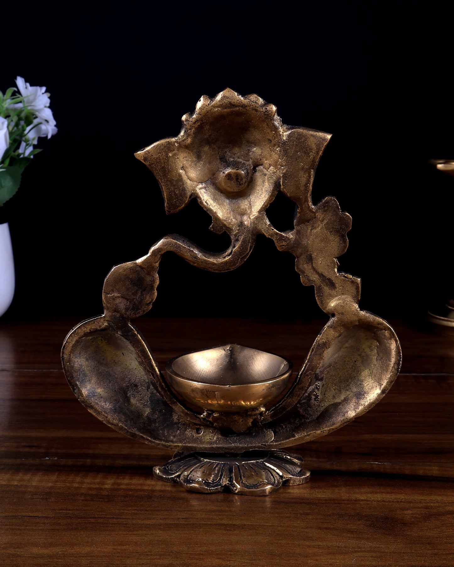 Pure Brass Lord Ganesha Modernized Diya Oil Lamp – Home Decor & Gifting
