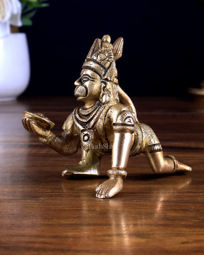 Pure Brass Bal Hanuman – Baby Hanuman Ji Idol 3 inch