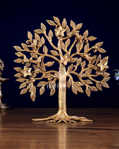 Pure brass standing tree 13 inch