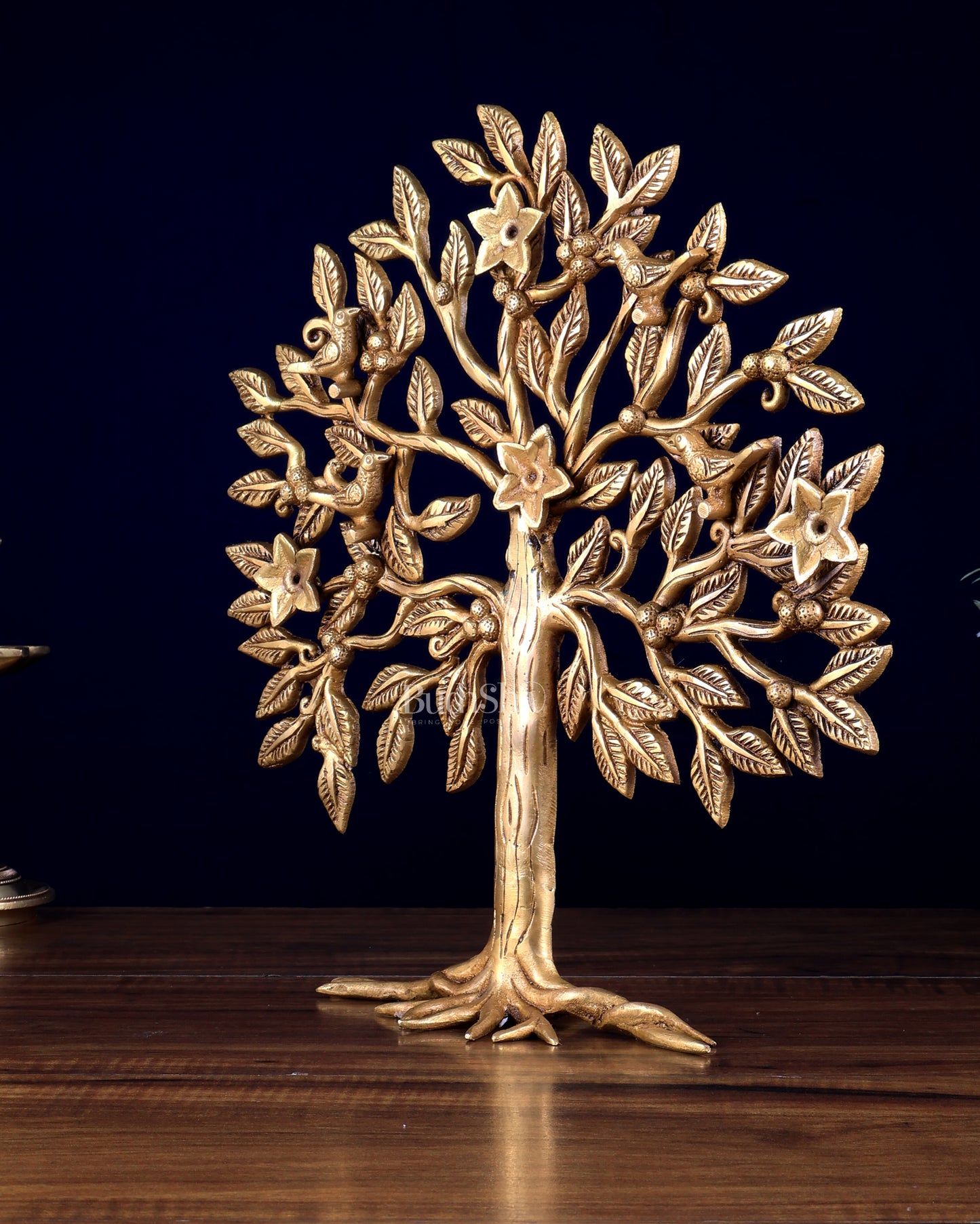 Pure brass standing tree 13 inch