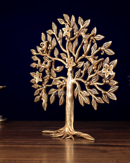 Pure brass standing tree 13 inch