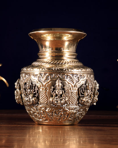 Brass Ashtalakshmi Kalash | 3D