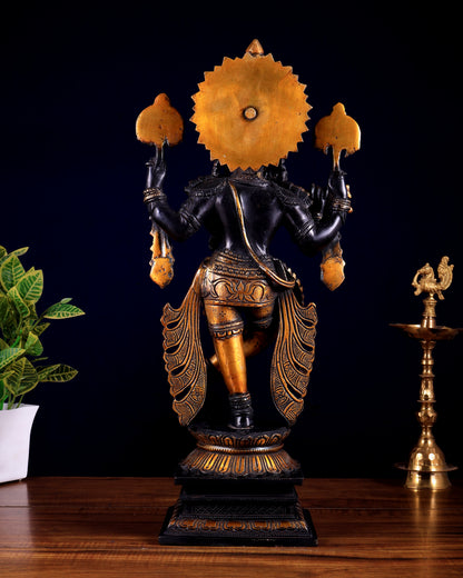 Brass Black Krishna Statue | 20 inch
