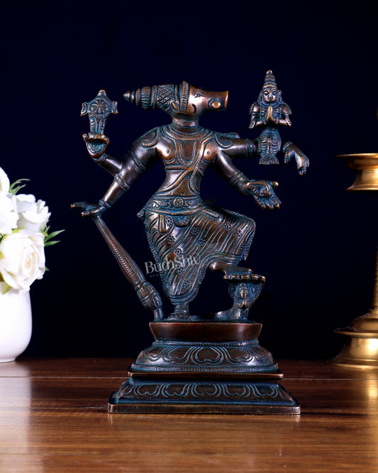 Pure Brass Lord Varaha with Lakshmi Bhumi Devi – 8.5 inch