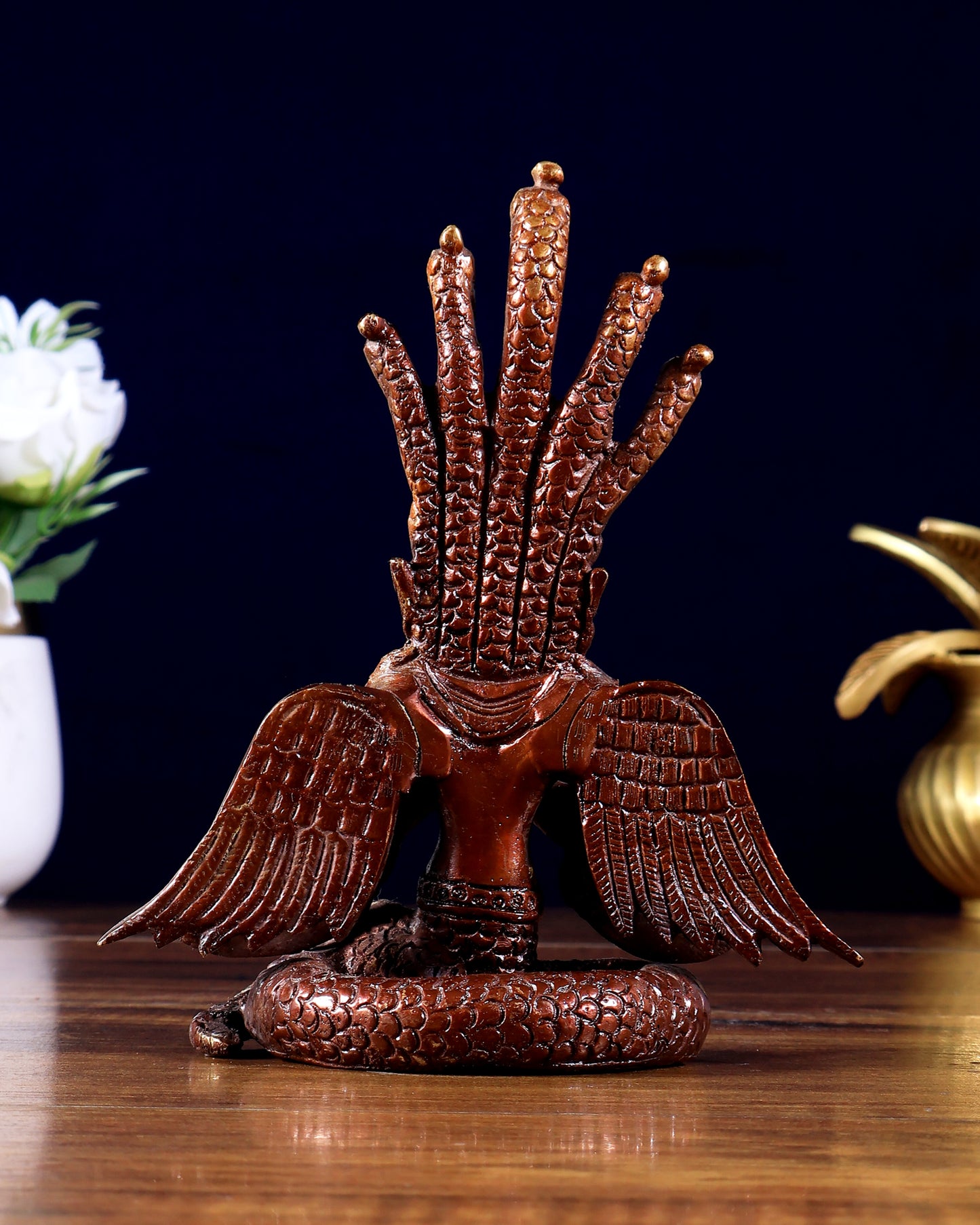 Brass Naga Kanya Idol – Unique Dual Tone Finish 5.5 inch