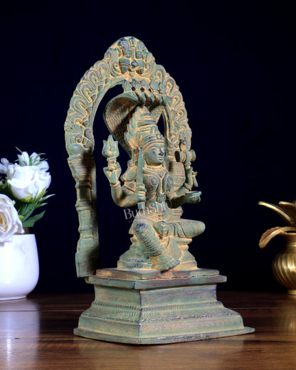 Brass Mariamman Karumariamma Idol | Height: 9.5 inch antique sand finish