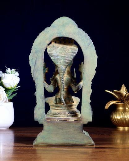 Brass Mariamman Karumariamma Idol | Height: 9.5 inch antique sand finish