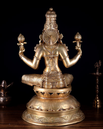 Pure Brass Goddess Lakshmi Superfine large Statue 24"
