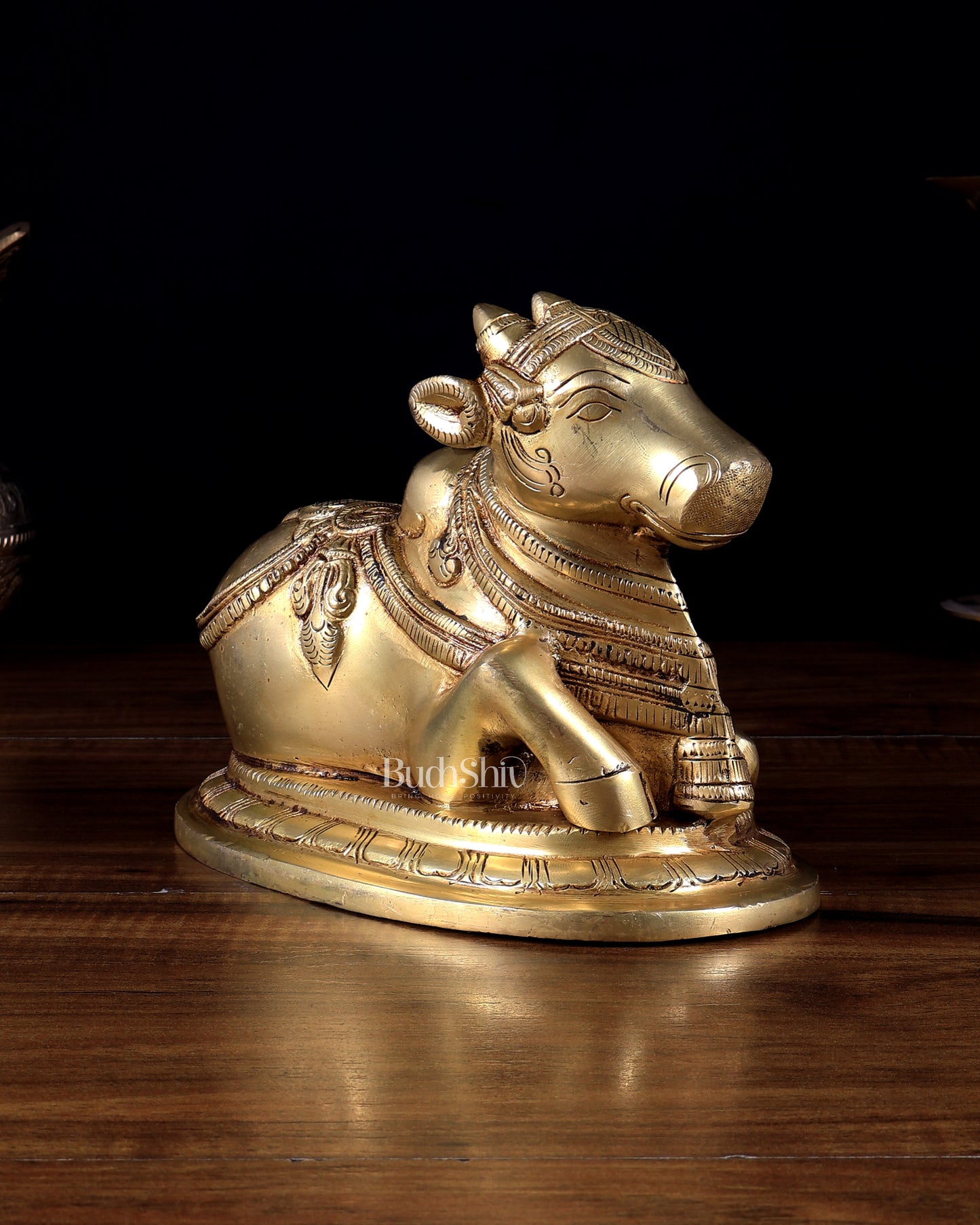 Pure Brass Nandi Statue – 6 Inches | Handcrafted