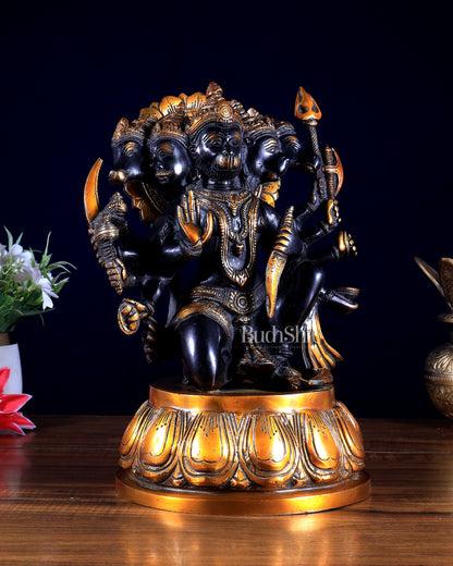 Brass Superfine Panchmukhi Hanuman Idol 13 inch
