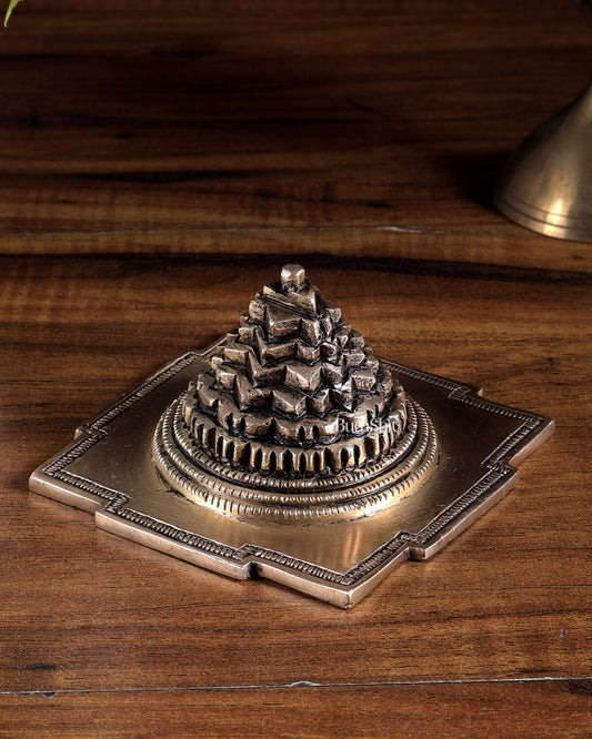 Pure Brass Small Meru Shree Yantra 3.5 inch