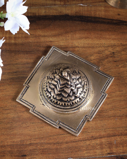 Pure Brass Small Meru Shree Yantra 3.5 inch