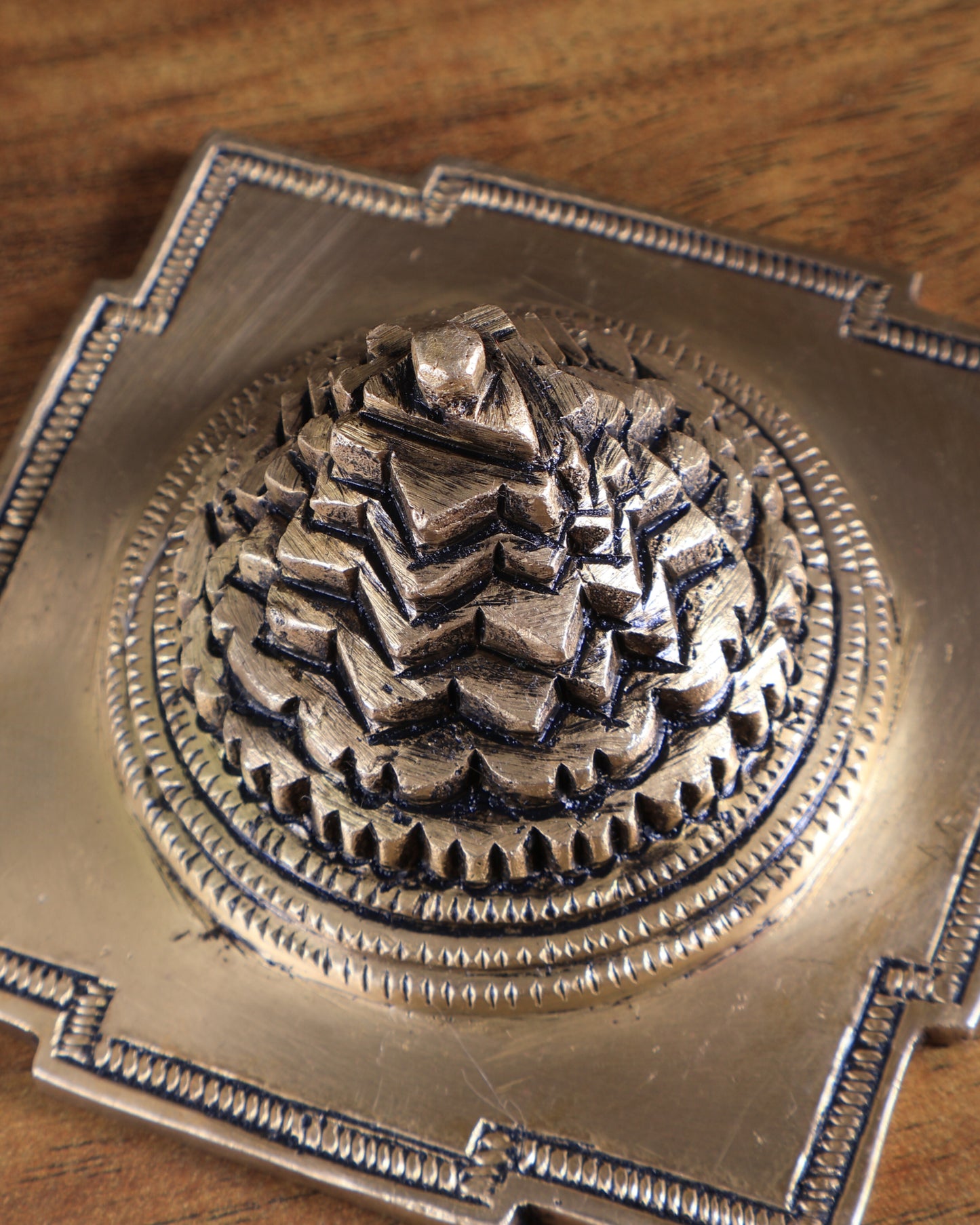 Pure Brass Small Meru Shree Yantra 3.5 inch