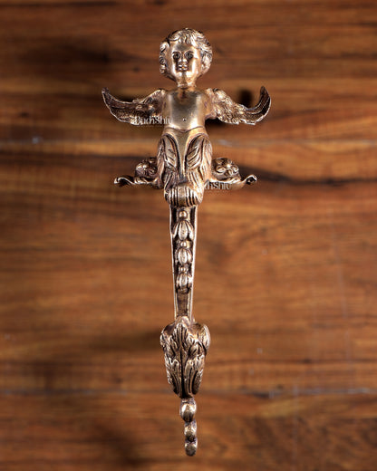 Brass Angel Design Door Handle – Traditional English Home Décor