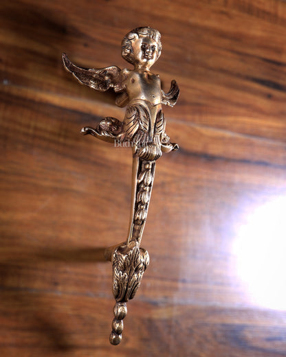 Brass Angel Design Door Handle – Traditional English Home Décor